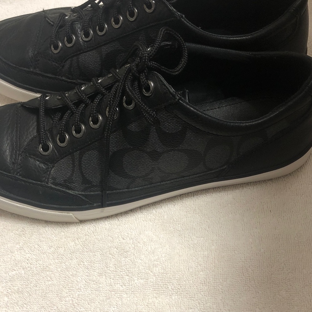 Coach Sneakers Leather And Canvas Men’s Size 10 Pre-owned Used Condition. - Picture 5 of 12